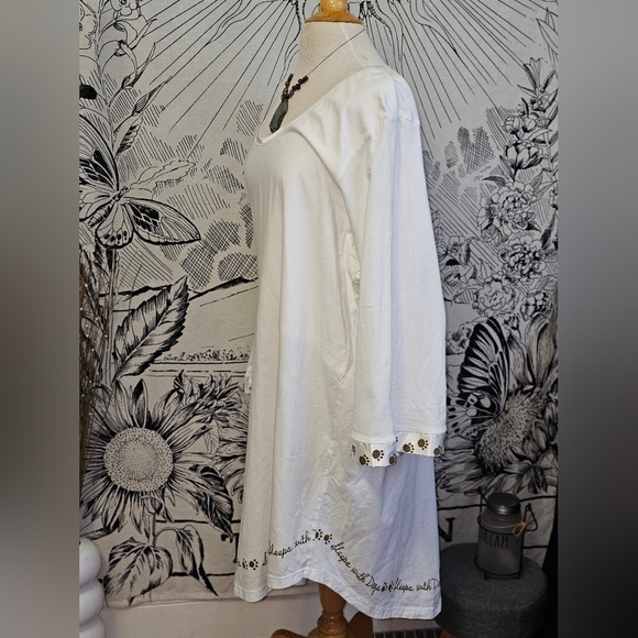 Like New Faceplant Dreams 100% Cotton 'Sleeps With Dogs' Night Shirt OSFM - Picture 9 of 10